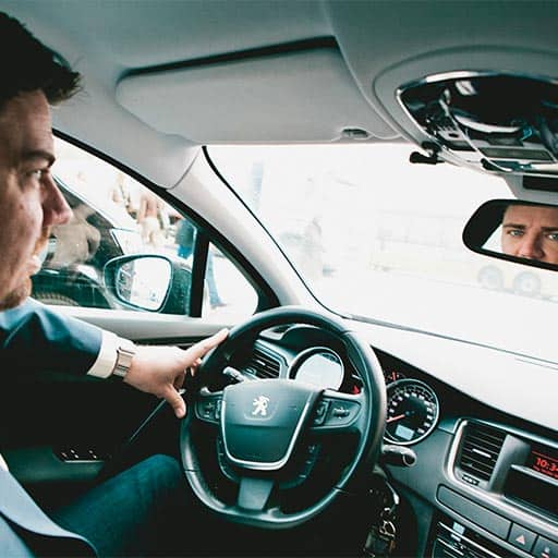 Notes consultant Christian Gravgaard on the way to a customer